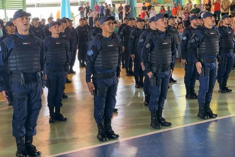 Formatura de novos guardas municipais: reforço no patrulhamento ostensivo (Imagem: Reprodução/Facebook)
