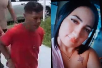 Simon Danilo Amoedo Pimentel, 36, matou Marcelly Alexandre da Silva Freitas, 28, por asfixia (Foto: WhatsApp/Reprodução)