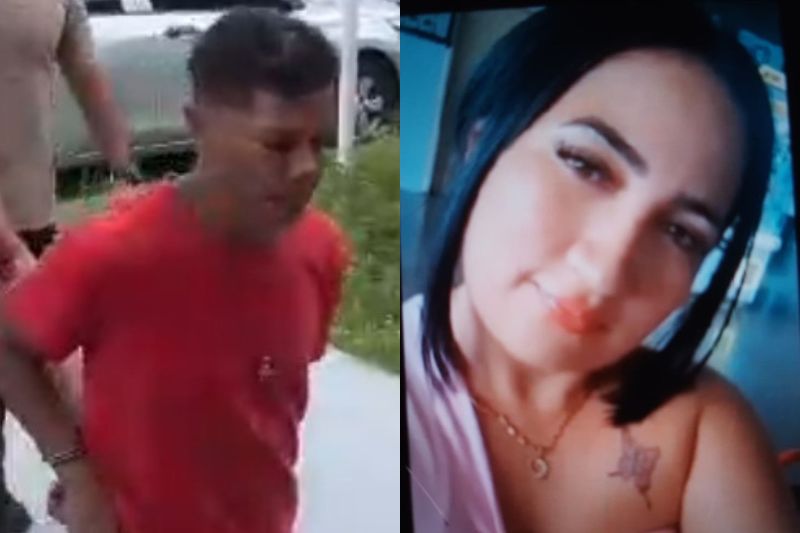 Simon Danilo Amoedo Pimentel, 36, matou Marcelly Alexandre da Silva Freitas, 28, por asfixia (Foto: WhatsApp/Reprodução)