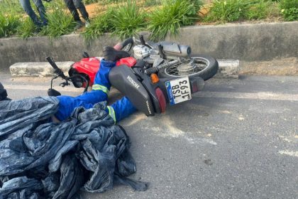 Bruno Henrique Moreira Vieira, 34 anos, não resistiu aos ferimentos e morreu no local (Foto: WhatsApp/Reprodução)