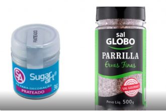 Pó para decoração contém plástico que é perigoso para a saúde, afirma a Anvisa (Foto: e-commerce/Google/Reprodução)