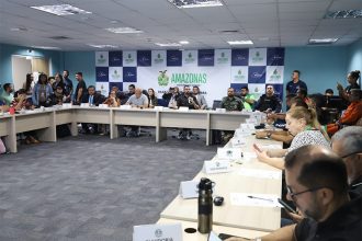 Reunião definiu regras para proteger crianças no Carnaval em Manaus (Foto: Marcus Phillipe/TJAM)