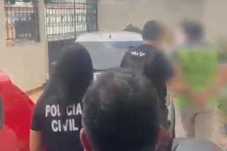 O suspeito, que não teve o nome divulgado, foi preso pela Polícia Civil do Amazonas (Foto: Divulgação)