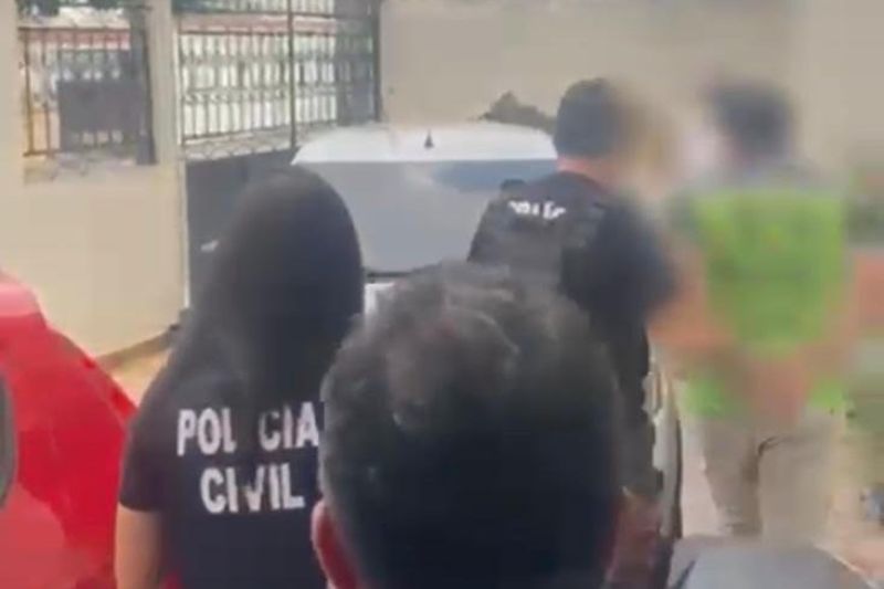 O suspeito, que não teve o nome divulgado, foi preso pela Polícia Civil do Amazonas (Foto: Divulgação)
