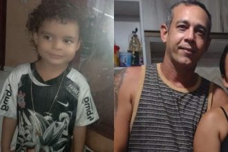 Fernando Batista de Melo, de 48 anos, fugiu após matar a criança no banheiro da casa do avô paterno (Foto: WhatsApp/Reprodução)