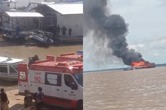 Todas as vítimas estão internadas no Hospital e Pronto-Socorro 28 de Agosto, em Manaus (Foto: WhatsApp/Reprodução)