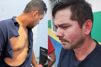 Jarlem CB (PSD) e o presidente da Câmara, Augustinho Azevedo (Republicanos) trocaram agressões (Foto: WhatsApp/Reprodução)