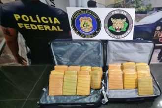 Maconha apreendida com passageiras no aeroporto de Manaus (Foto: PF/Divulgação)