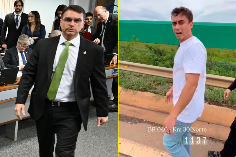 Flávio Bolsonaro e Nicolas Ferreira