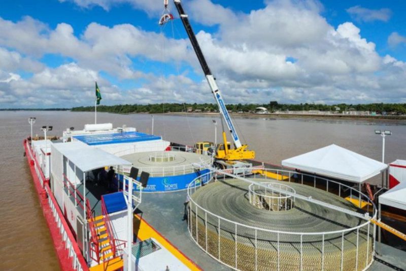 Cabos de fibra ótica serão instalados submersos nos rios pelo projeto Norte Conectado (Foto: Divulgação RNP)