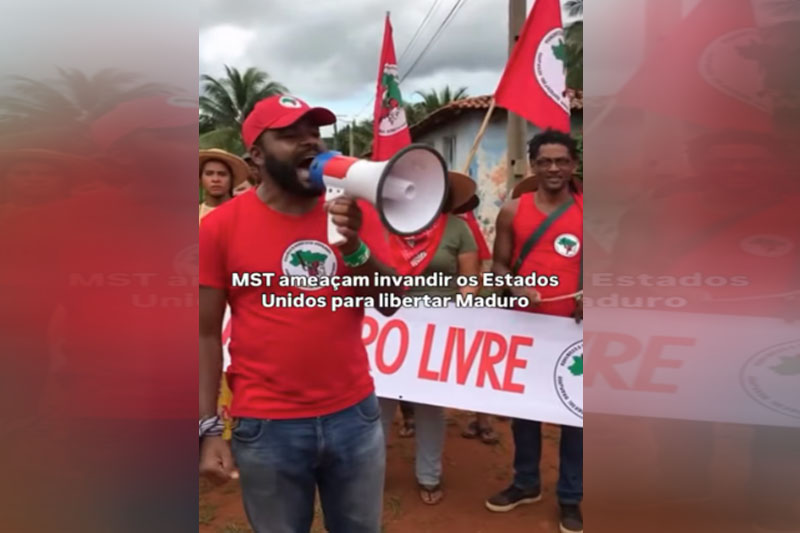 MST afirma que vídeo em que integrantes ameaçam os EUA é falso e foi feito com inteligência artificial (Imagem: Facebook/Reprodução)