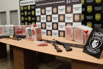 Cocaína apreendida na operação foi avaliada em R$ 18 milhões (Foto: Erlon Rodrigues/PC-AM)