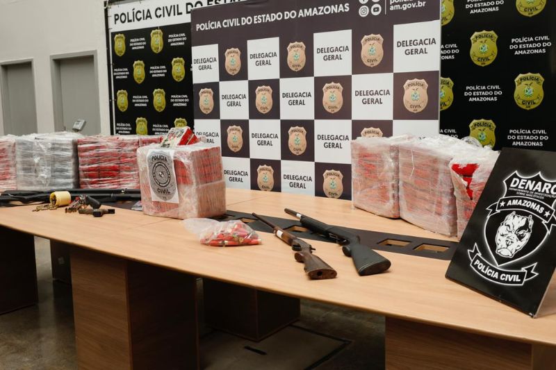 Cocaína apreendida na operação foi avaliada em R$ 18 milhões (Foto: Erlon Rodrigues/PC-AM)