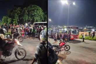 Outros dois envolvidos conseguiram fugir do local (Foto: WhatsApp/Reprodução)
