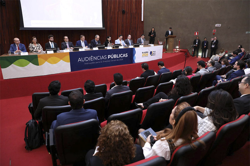 Audiência pública no TSE para debater regras das eleições 2026: PT quer barrar conteúdos pagos críticos ao governo (Foto: Alejandro Zambrana/Secom/TSE)