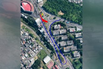Tráfego de veículos muda em trechos de avenidas para obra de viaduto (Foto: IMMU/Divulgação)