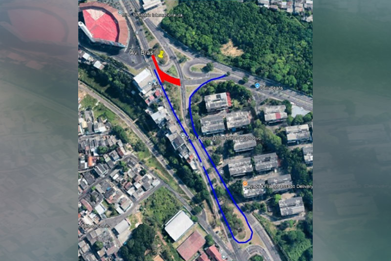 Tráfego de veículos muda em trechos de avenidas para obra de viaduto (Foto: IMMU/Divulgação)
