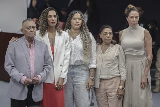 Antônio Francisco (pai), ministra Anielle Franco (irmã), Luyara Franco (filha), Marinete Silva (mãe), Mônica Benicio (viúva de Marielle): sentimento de justiça (Foto: Valter Campanato/ABr)
