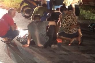Letícia Pereira Amâncio, de 22 anos, não resistiu aos ferimentos e morreu no local (Foto: WhatsApp/Reprodução)