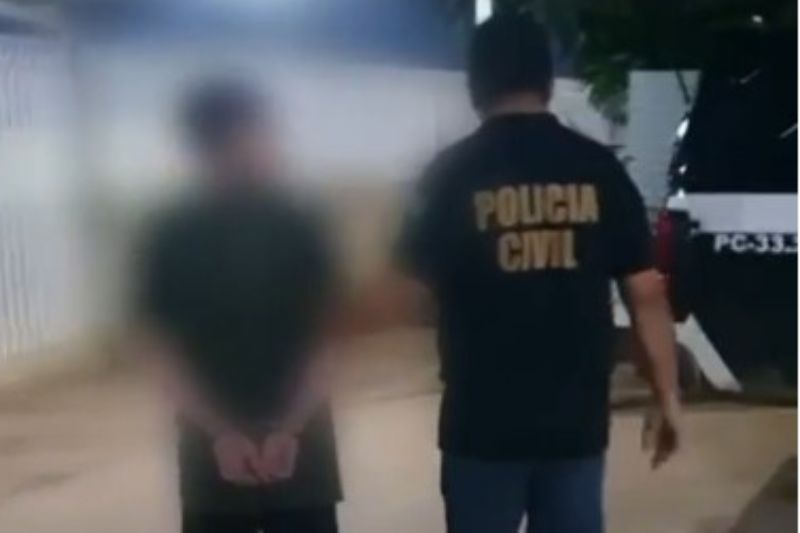 O homem de 24 anos foi preso em Urucurituba, no interior do Amazonas (Foto: WhatsApp/Reprodução)