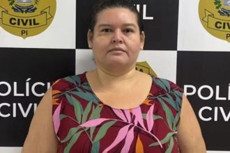 Lucila Meireles Costa, 42 anos, foi presa na manhã desta sexta-feira (20), no Centro de Teresina (PI) (Foto: Divulgação)