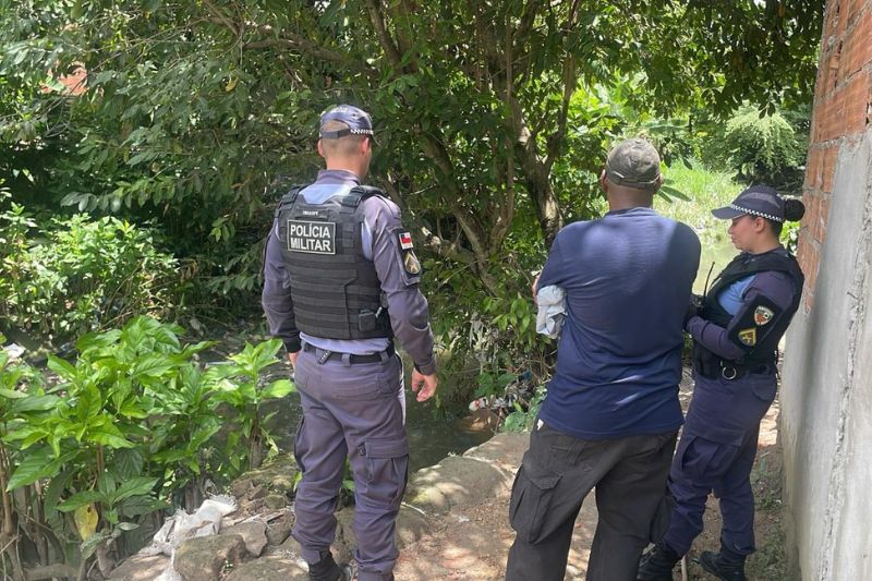 A Polícia Militar isolou a área e o membro foi recolhido pelo IML (Foto: WhatsApp/Reprodução)