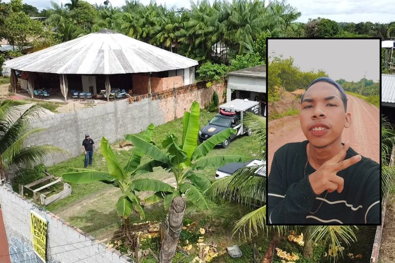  Edson Bandeira, 19 anos, é suspeito do crime e fugiu (Foto: WhatsApp/Reprodução)