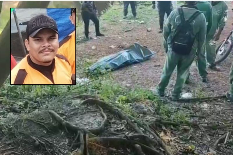 Eliandro Cardoso, de 23 anos, afundou em uma área com aproximadamente três metros de profundidade (Foto: WhatsApp/Reprodução)