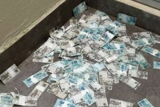 Notas de R$ 100 foram jogadas pela janela de apartamento por investigado no caso do Banco Master (Foto: PF/Divulgação)