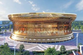 Projeto do Estádio Trong Dong: obra monumental (Imagem: Divulgação)