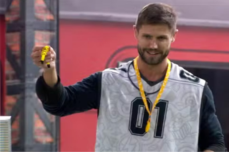 Jonas Sulzbach é o novo líder do BBB 26 (Imagem: Globoplay/Reprodução)