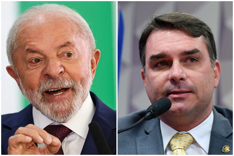 Lula mantém vantagem sobre Flávio Bolsonaro em pesquisa de intenção de voto (Fotos: Marcelo Camargo/ABr e Edilson Rodrigues/Agência Senado)