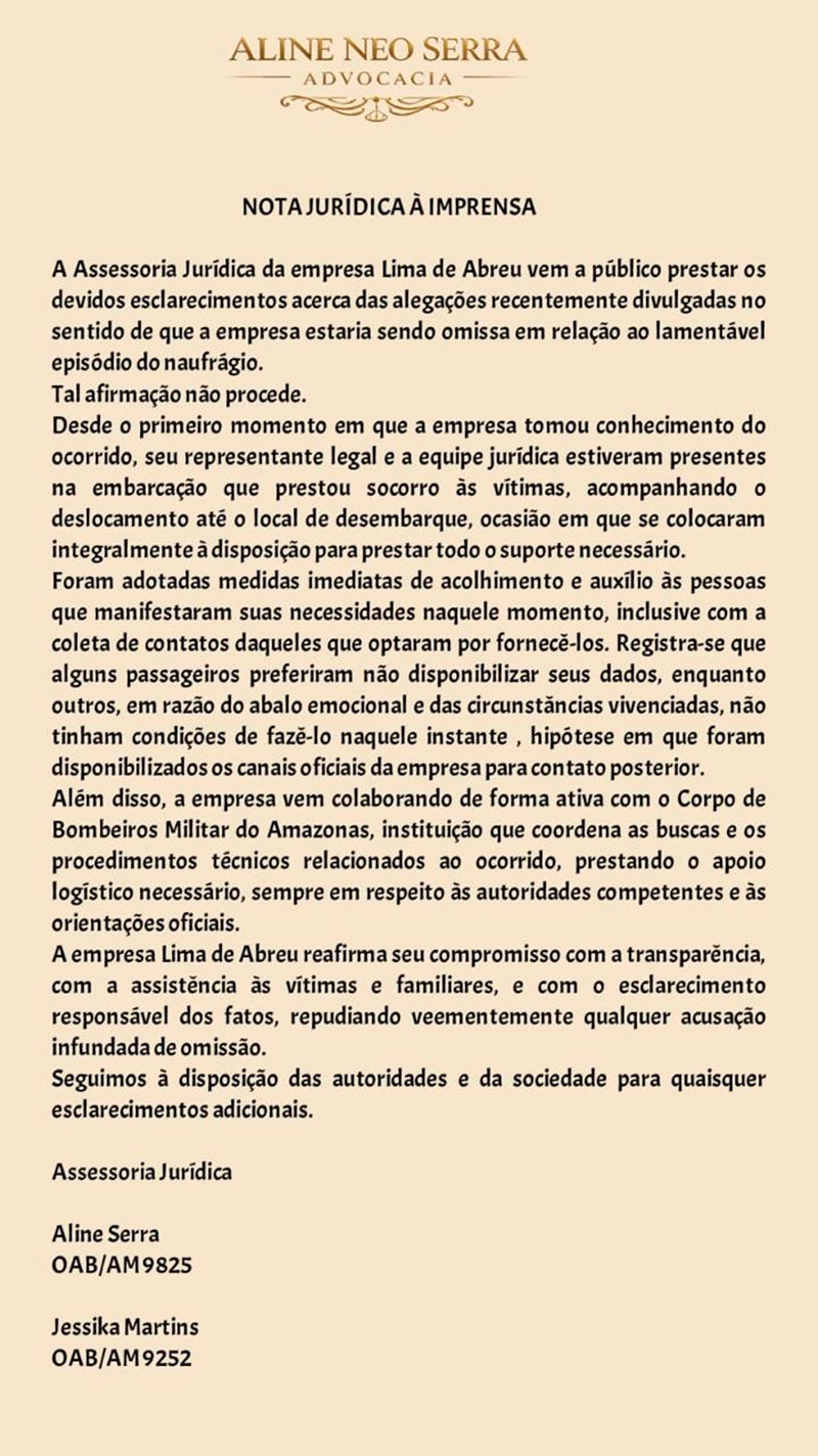 Nota Jurídica empresa Lima de Abreu
