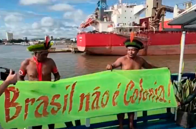 Ocupação Indígena do terminal portuário da Cargill