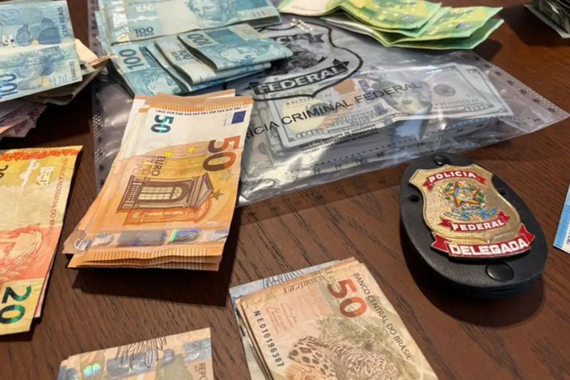 Policiais federais apreenderam dinheiro na Operação Vassalos (Foto: Divulgação/PF)
