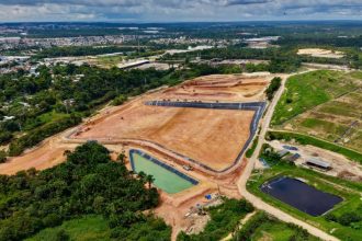 Área do aterro sanitário: Ipaam alega expansão sem licença ambiental e irregularidades na obra (Foto: Divulgação/Prefeitura de Manaus )