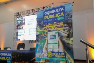 Cartaz da consulta popular: coleta de propostas para o orçamento municipal de 2027 (Foto: Divulgação/Semcom)