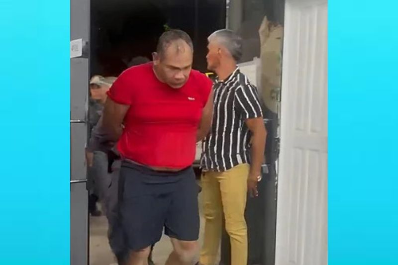 O homem foi preso pela Polícia Militar, mas não teve o nome divulgado (Imagem: WhatsApp/Reprodução)