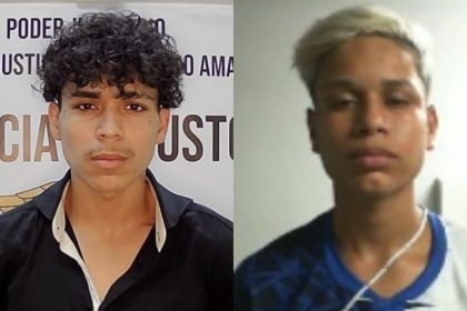 Miguel Augusto Cruz de Souza Junior e Jociney de Matos Cruz são procurados pela polícia (Foto: Divulgação/PM)