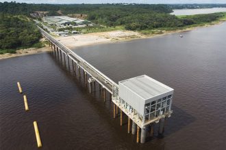 Estação de capitação de água Ponta das Lajes: pane elétrica afetou equipamento (Foto: Águas de Manaus/Divulgação)