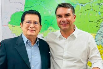 Alfredo Nascimento e Flávio Bolsonaro