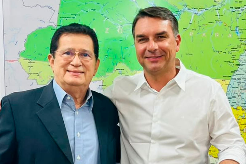 Alfredo Nascimento e Flávio Bolsonaro