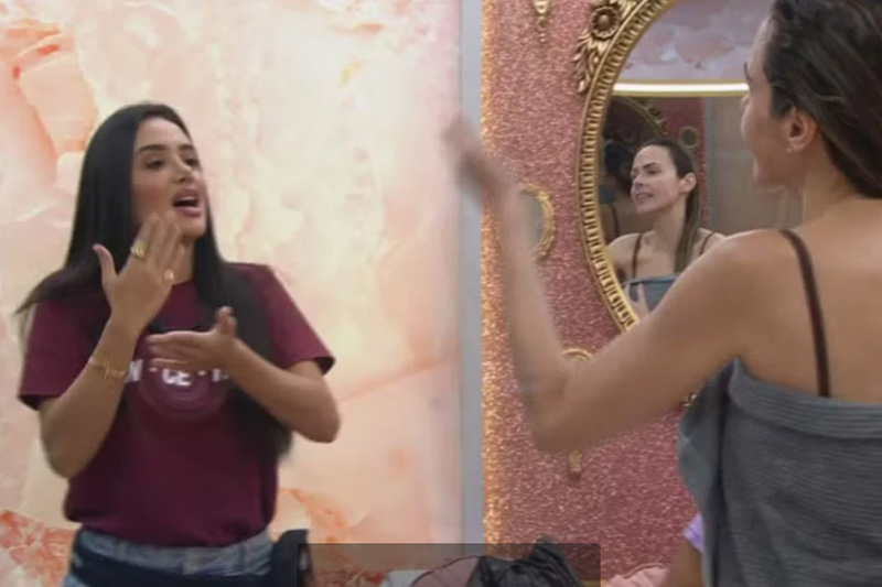Jordana e Ana Paula discutiram no Dincerão do BBB 26 e bate-boca se generalizou (Imagem: Globoplay/Reprodução)