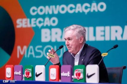 Técnico Carlo Ancelotti durante convocação nesta segunda-feira (Foto: Divulgação/CBF)