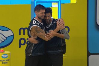 Jonas e Cowboy venceram a Prova do Líder e compartilham imunidade no BBB 26 (Imagem: Globoplay/Reprodução)