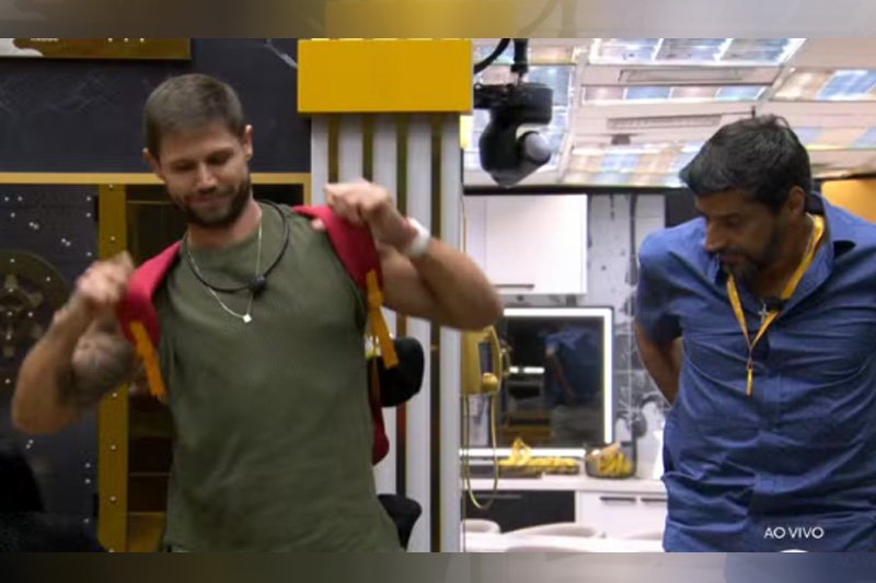 Jonas Sulzbach deixa o BBB 26 ao ser eliminado nesta terça-feira (Imagem: Globoplay/Reprodução)