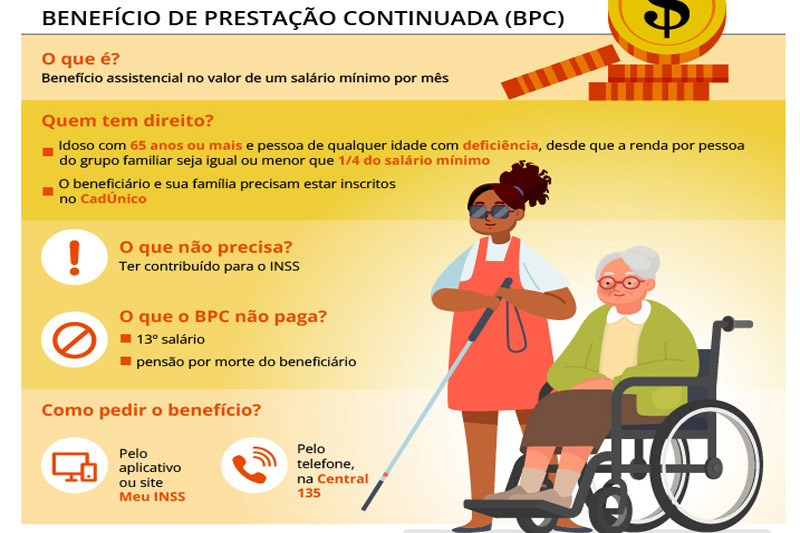 BPC gráfico sobre dados do benefício
