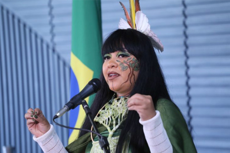 Deputada Célia Xakriabá cobra estudos sobre impactos ambientais da concessão de serviços hidrográicos (Foto: Kayo Magalhães/Agência Câmara)