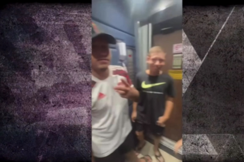 Dois dos jvens que estupraram adolescente em imagens no elevador: deboche da vítima (Imagens: TV Globo-Reprodução)