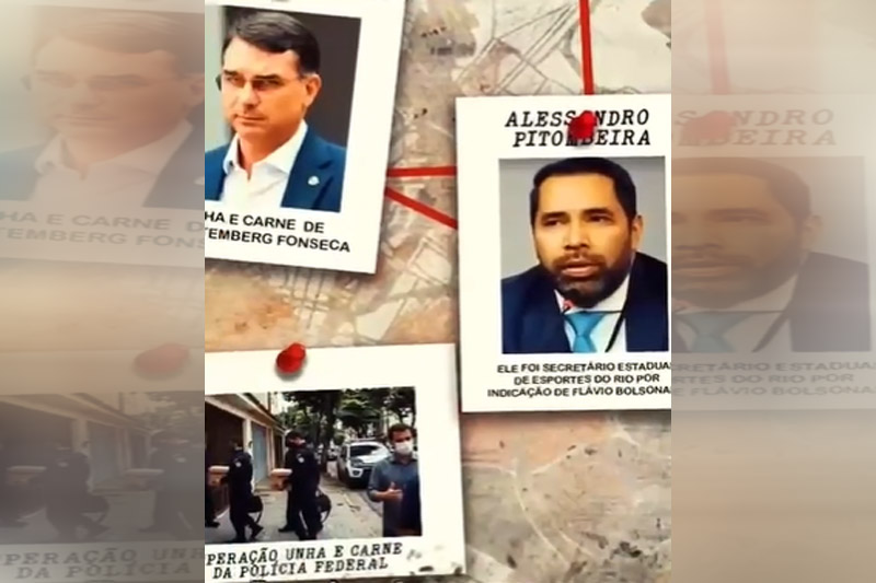 Video da ministra Gleisi Hoffman associa Flávio Bolsonaro a criminosos do Rio (Imagem: Instagram/Reprodução)